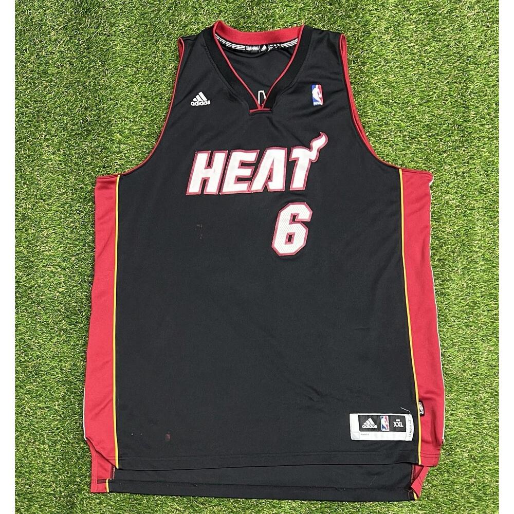 Lebron James Heat Adidas Basketball Jersey Sz 2x vintage miami wade nba